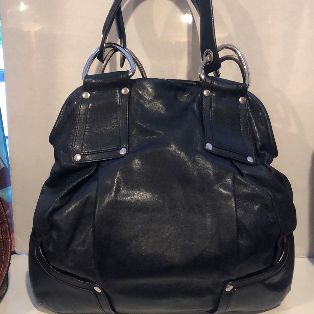 KOOBA SMOOTH LEATHER HOBO BAG
